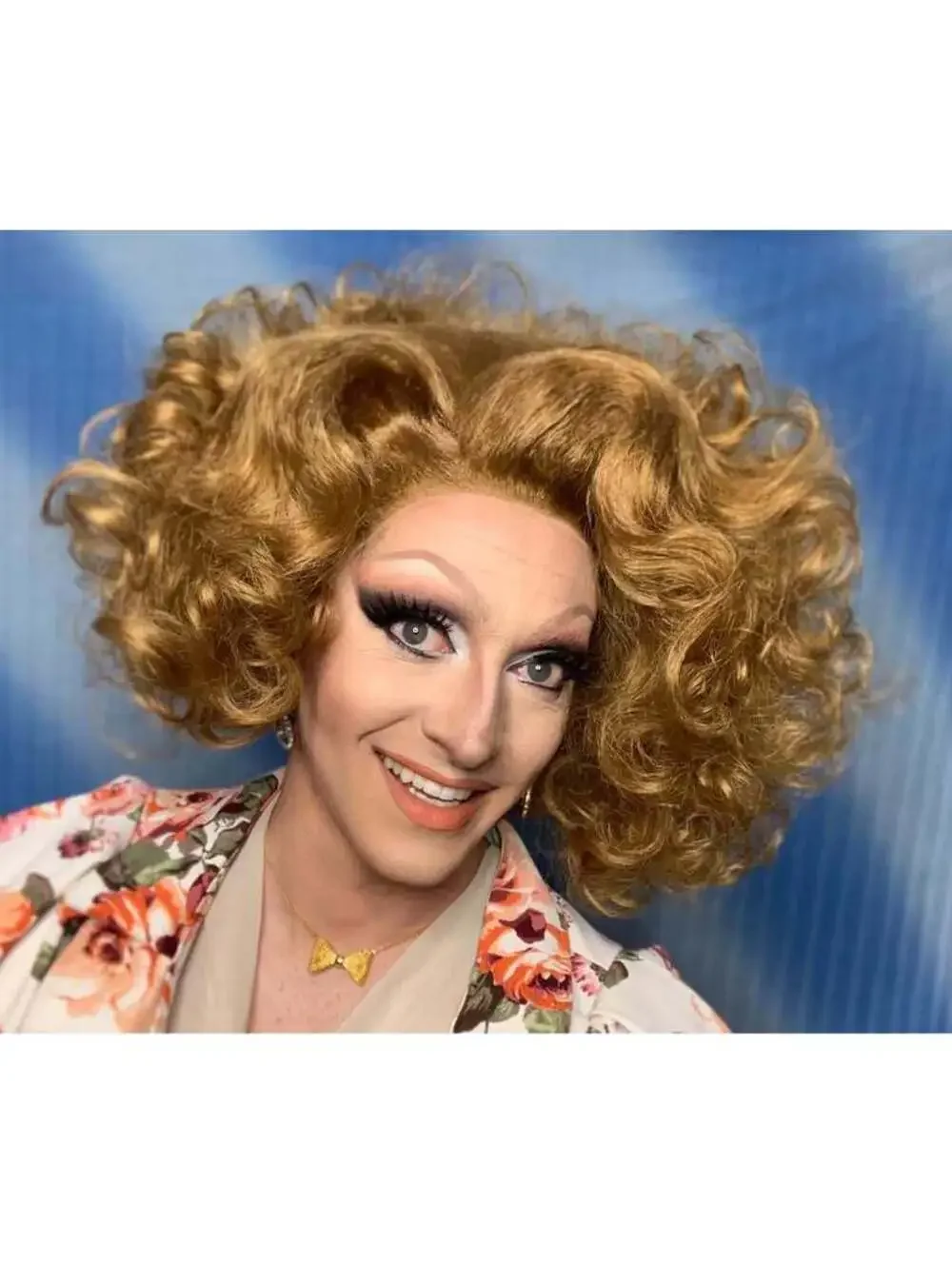 Blonde Curly Lace Front Drag Wig